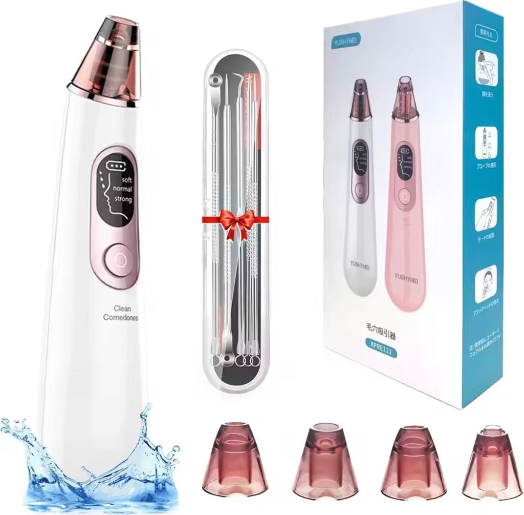 Limpiador Facial Eléctrico de Poros – Eliminador de Puntos Negros Recargable